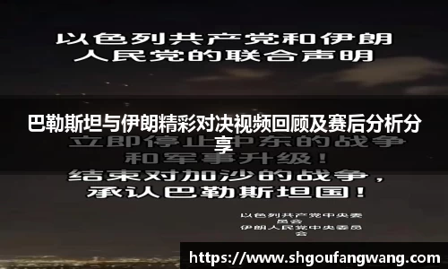 巴勒斯坦与伊朗精彩对决视频回顾及赛后分析分享
